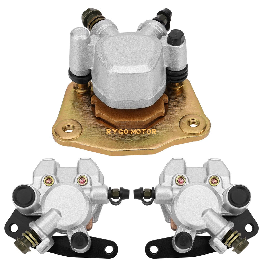 Front & Rear Brake Caliper w/ Pads for Suzuki Vinson 500 (2002–2007)