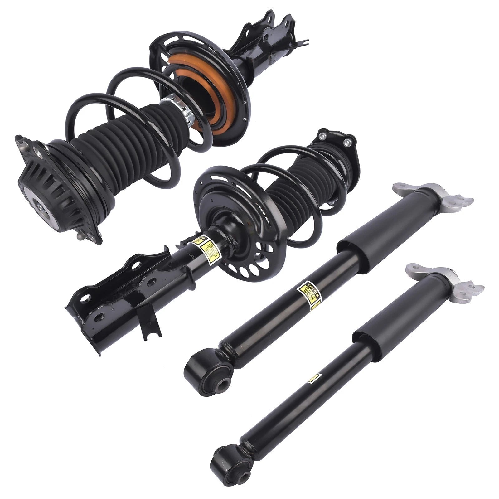 Set of 4 Front Strut Coil Springs + Rear Shock Absorbers for Chevy Malibu (2016–2023)