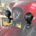 Auxiliary Spot Fog Light Bracket for Harley Touring Road Glide (2014–2023)