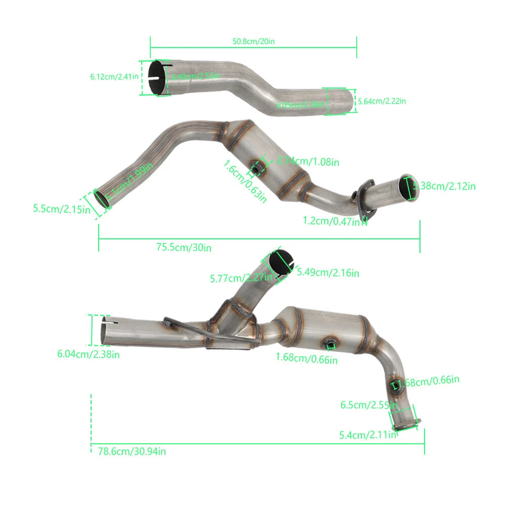 Set of 2 Catalytic Converters for Dodge Nitro (2007–2012) 3.7L