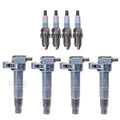 Set of 4 Ignition Coils & Iridium Spark Plugs for Hyundai Kia L4