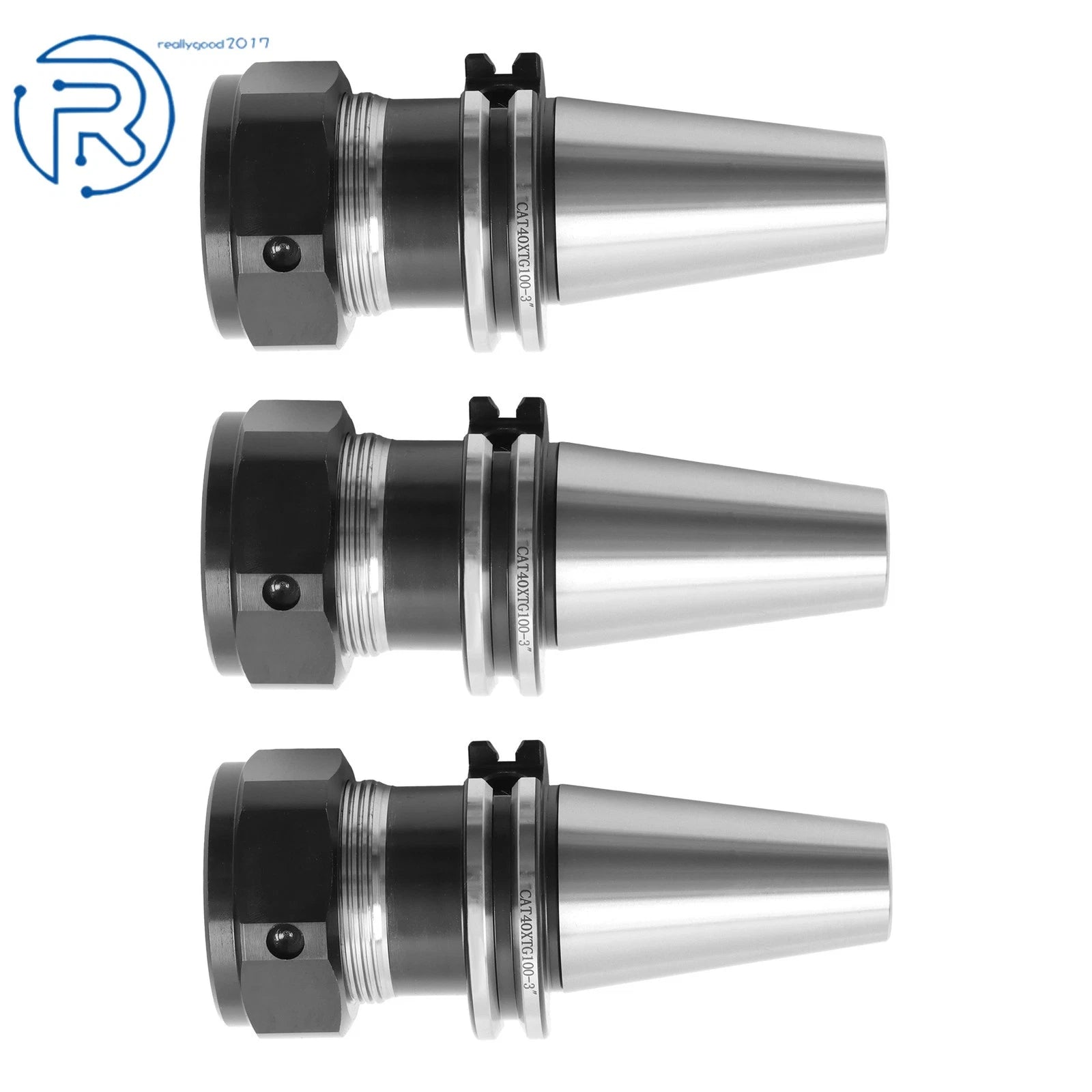 3X Gage Length Tool Holder Set for CAT 40-TG100 (V-Flange Collet Chuck)