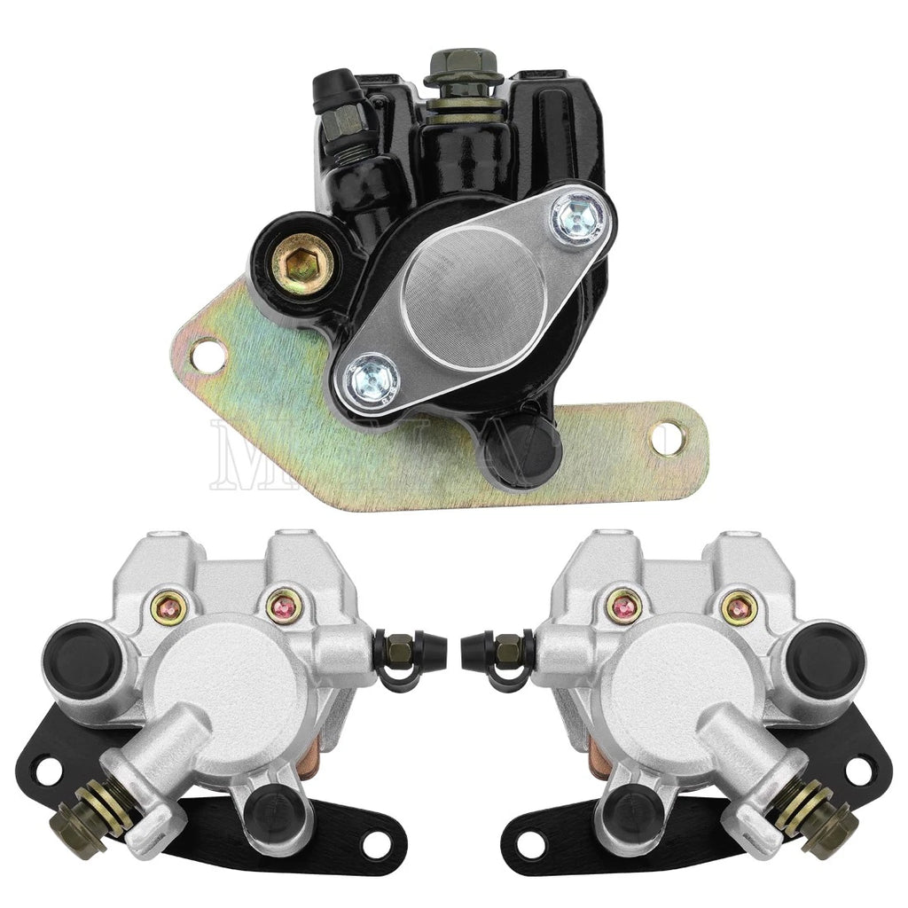 Front & Rear Brake Calipers w/Pads for Yamaha Wolverine 350 YFM350FX (1995–2005)