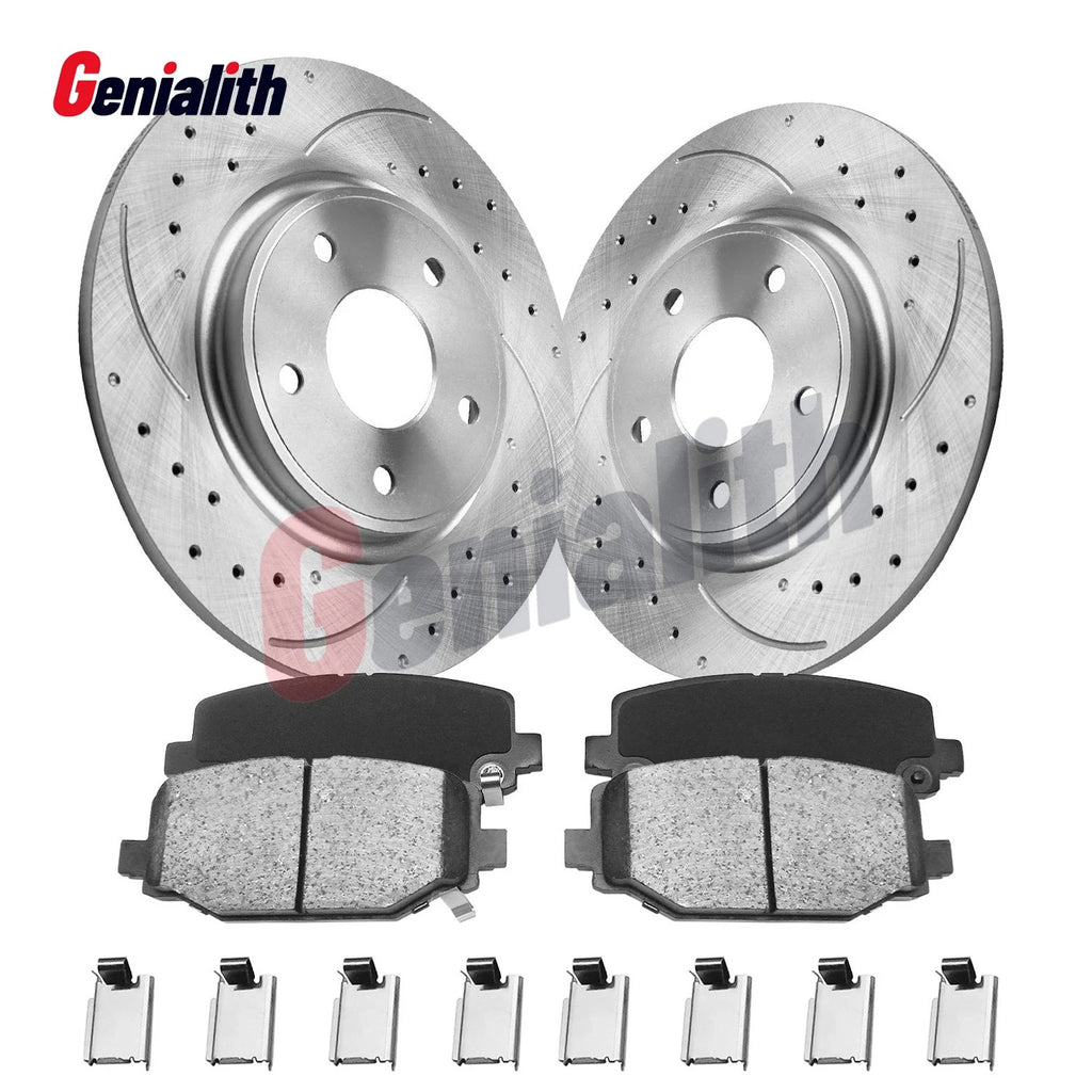 12" Rear Rotors & Ceramic Brake Pads for Dodge Grand Caravan (2012–2016)