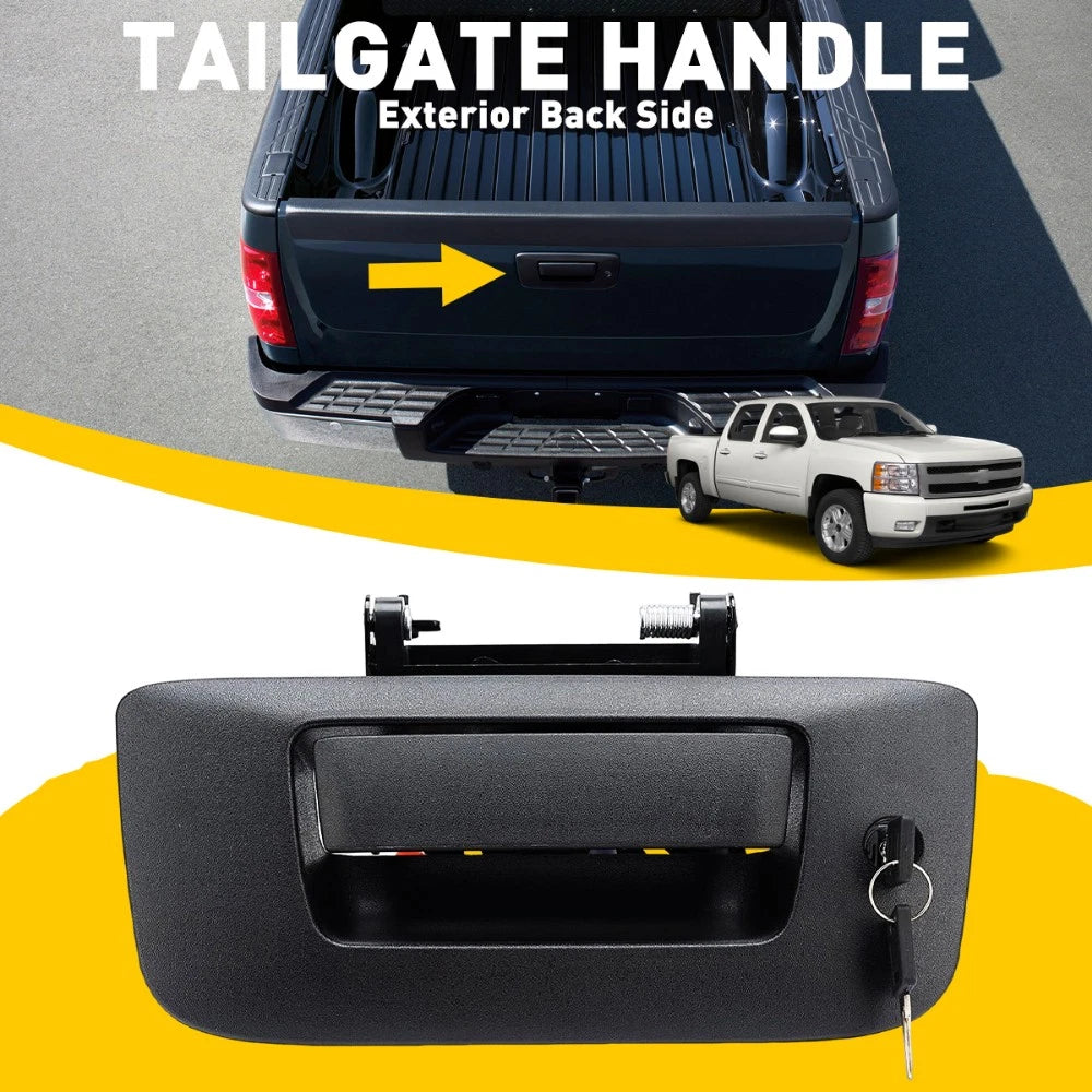 Tailgate Latch Handle & Bezel for Chevrolet Silverado 1500 GMC Sierra 1500 (2007–2013)