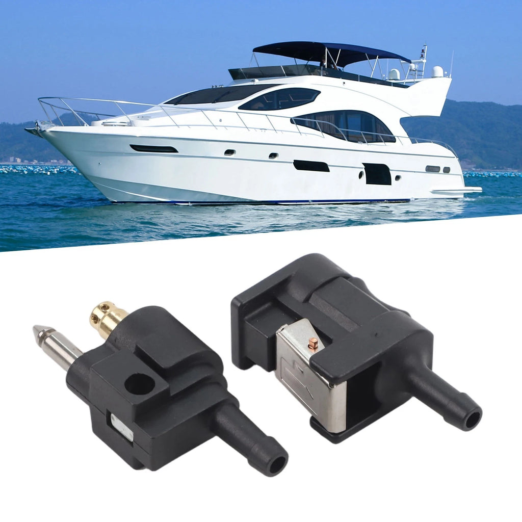 Fuel Line Connector for Outboard Motor Engine 6mm 1/4" (Fit Male & Female)