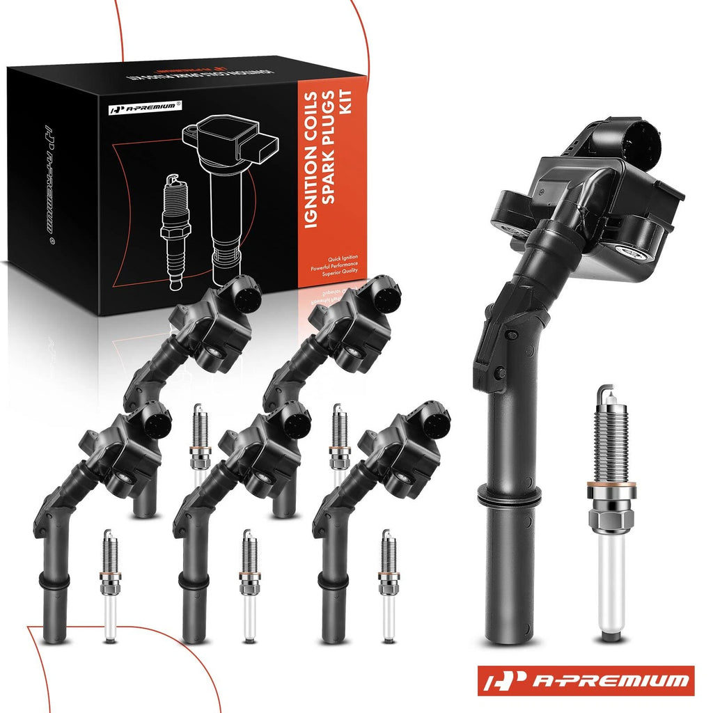 Set of 6 Ignition Coils & Iridium Spark Plugs for Mercedes-Benz E300 E350