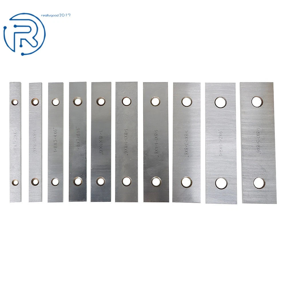 Set of 10 Steel Parallel Blocks 1/8" for Milling