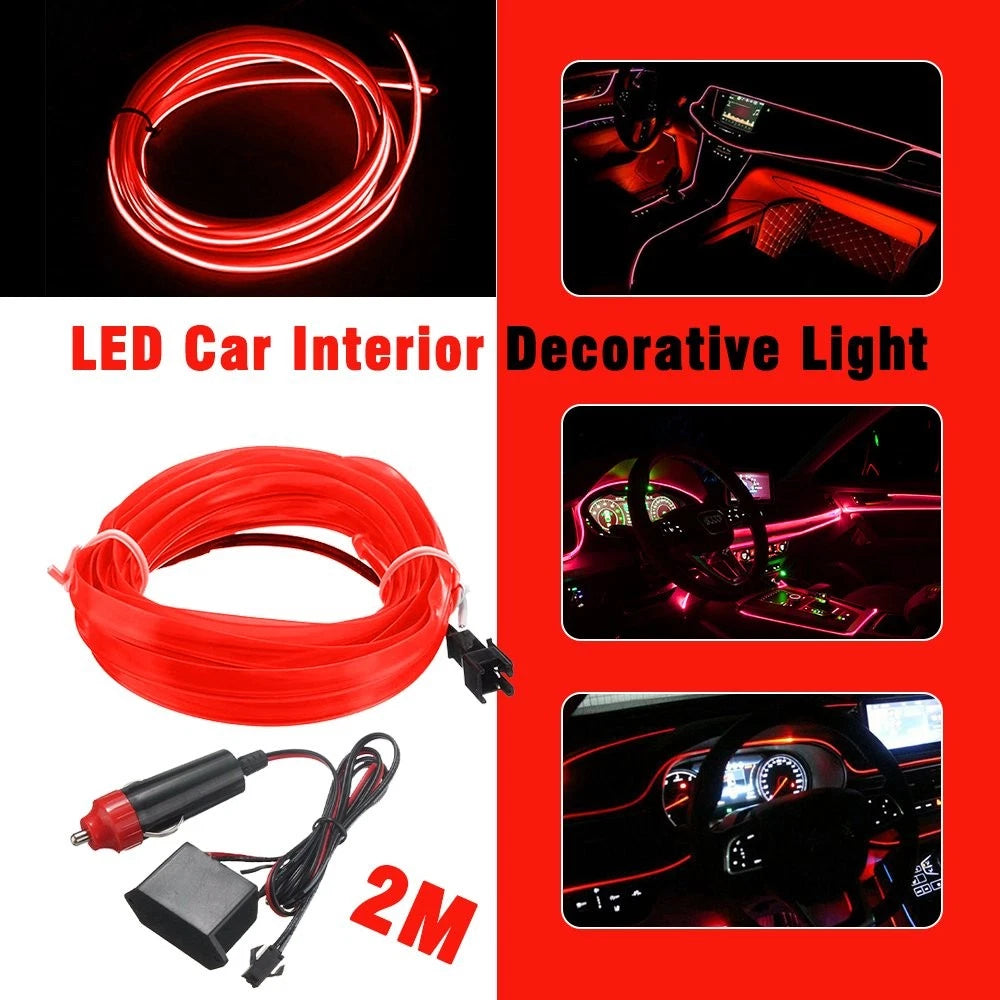 2M LED Atmosphere Interior Decorative Wire Strip Light for D EV
