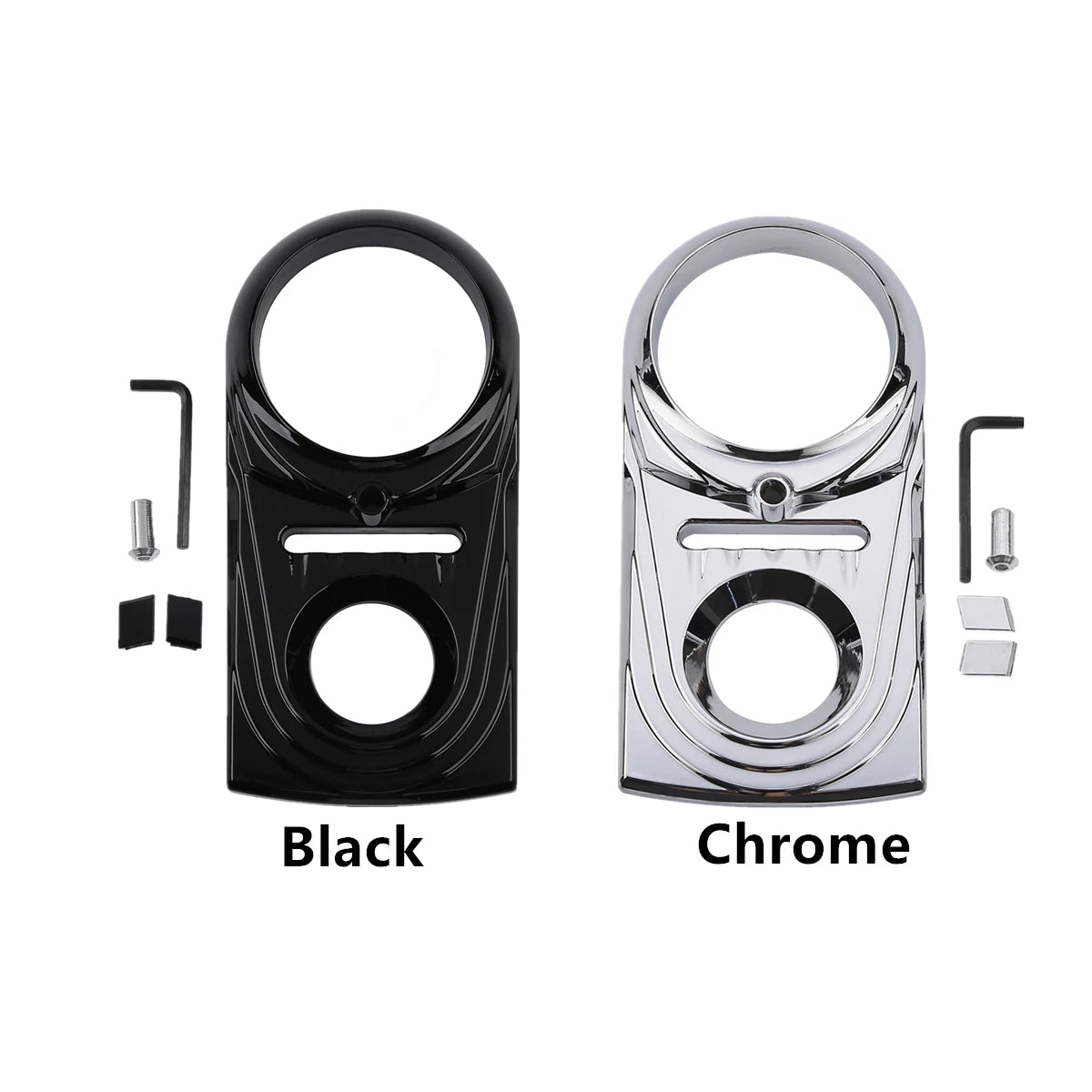 Chrome/Black Dash Panel Insert Cover for Harley Softail (2000–2017)