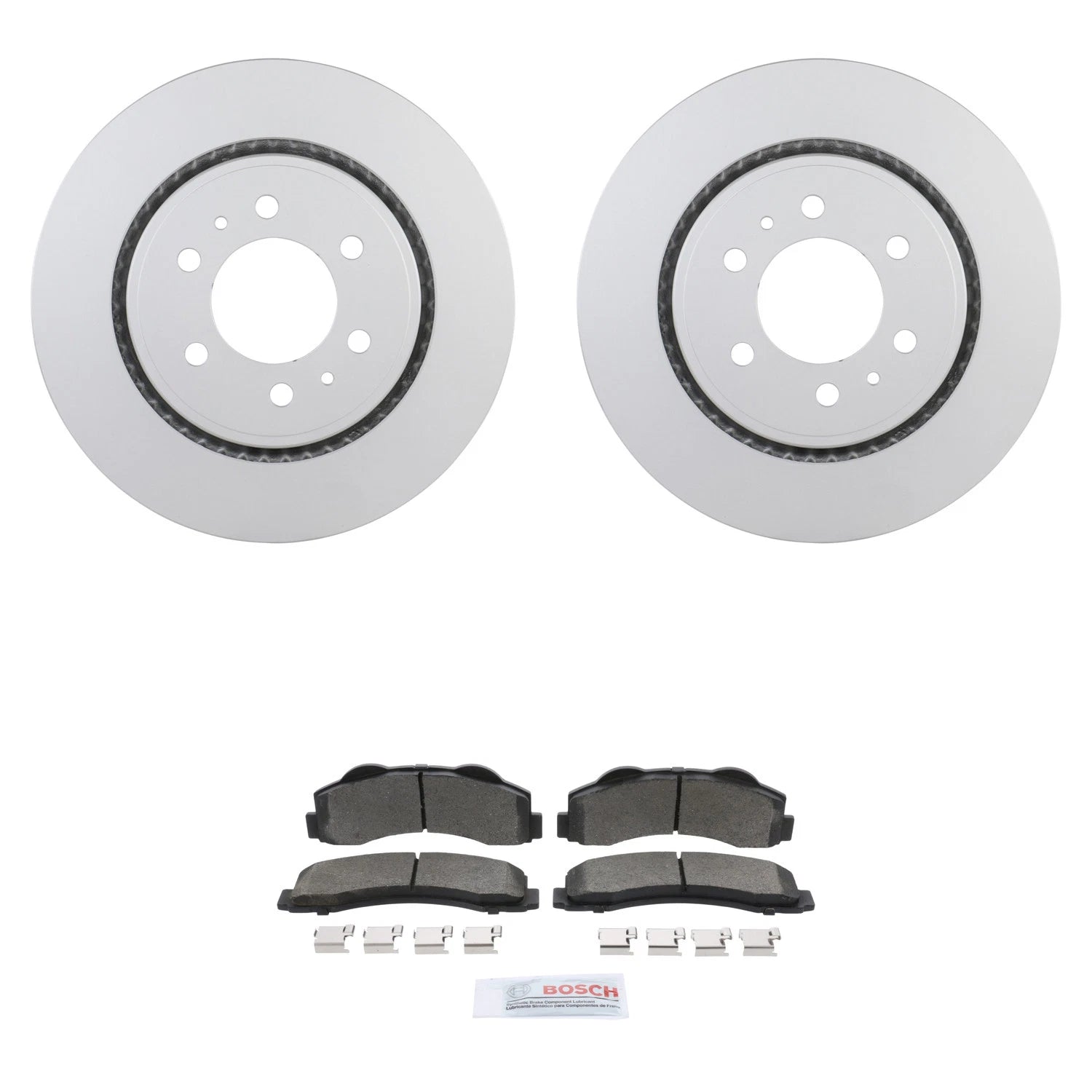 Set of 4 Bosch Quietcast Ceramic Disc Brake Pads & 350mm Rotors for F-150 (2010–2017)