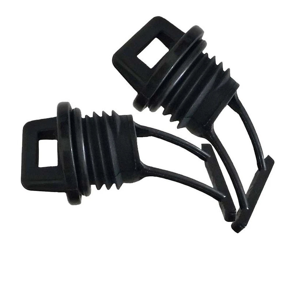 2X Black Nylon M19 Tapered Drain Stoppers for Kayak Drain Holes