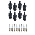 Set of 8 Ignition Coils & Spark Plugs for Cadillac Escalade V8 (2002–2020)