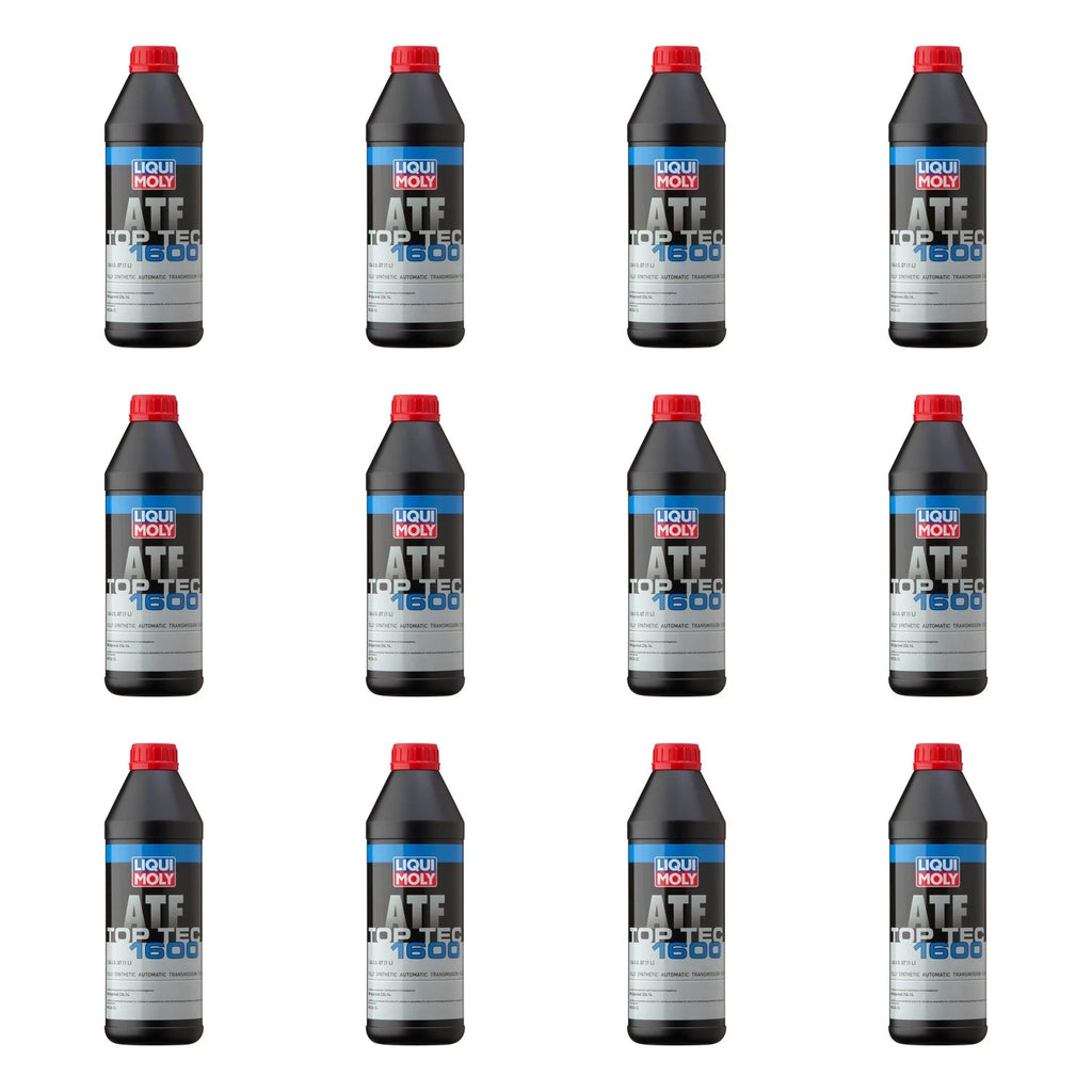 Set of 12 Liqui Moly Top Tec ATF 1600 Automatic Transmission Fluid (1L each)