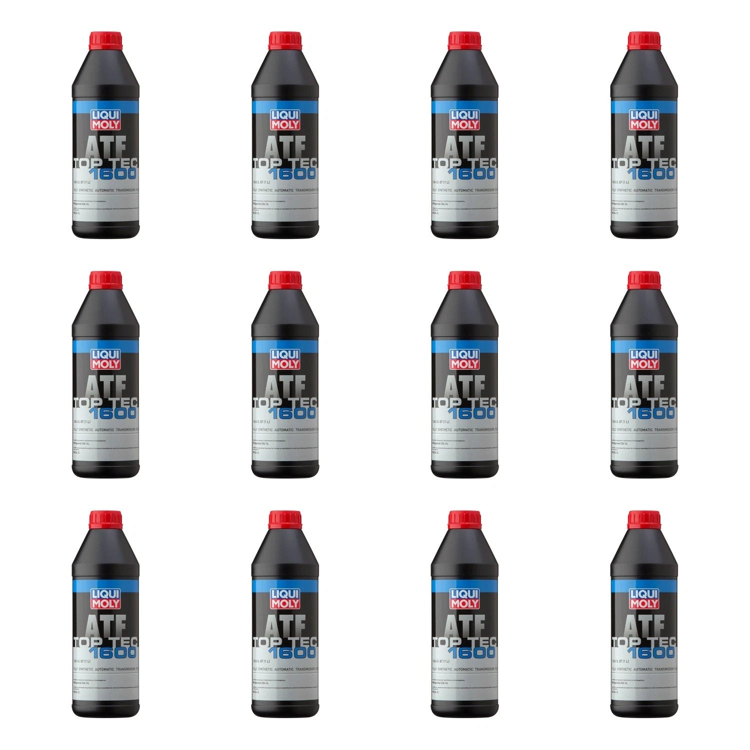 Set of 12 Liqui Moly Top Tec ATF 1600 Automatic Transmission Fluid (1L each)