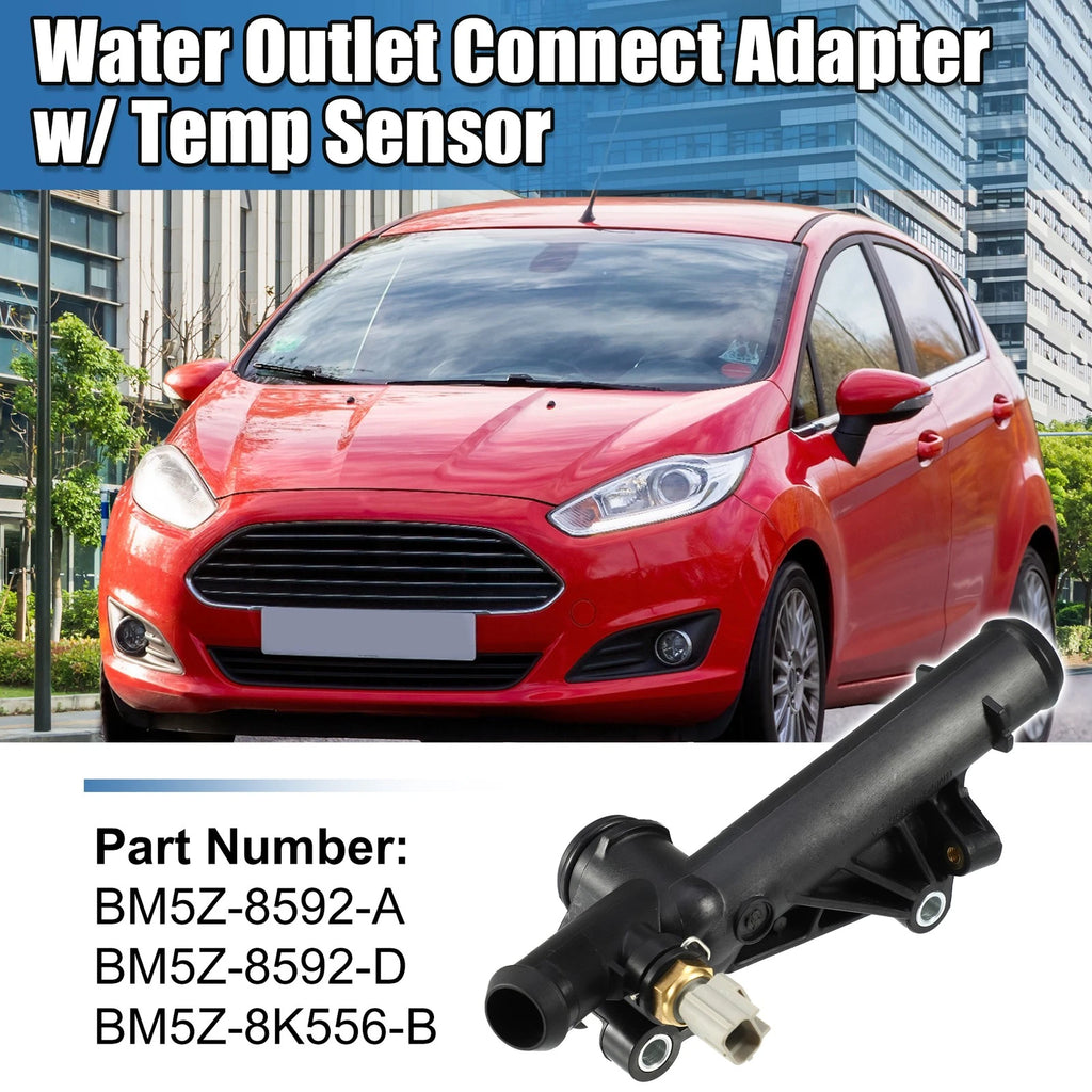 Engine Water Outlet Connect Adapter w/ Sensor for Ford Escape Fusion (2013–2019)
