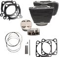 S&S Cycle 124" Big Bore Cylinder Kit for M8 107" (Wrinkle Black)