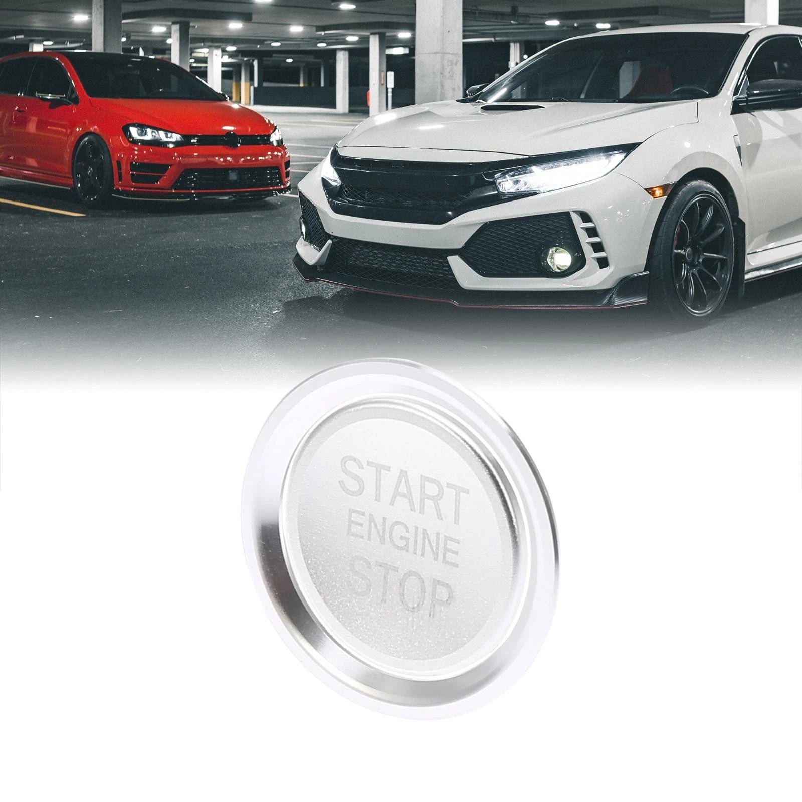 Start Stop Button Cap Ring Kit for Audi A4L A6L Q5 A5 A7 (2010–2020)
