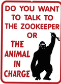 Funny Man Cave Sign for Animal Charge (Plastic)