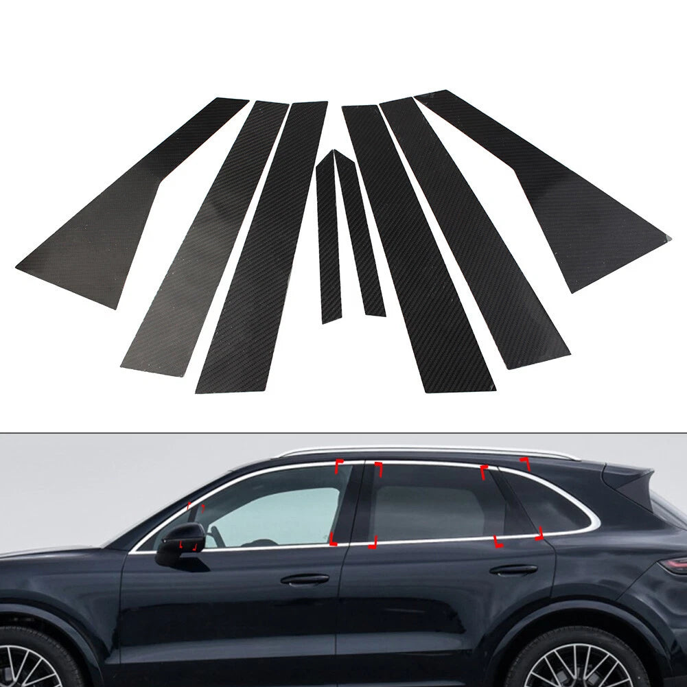 Set of 8 B Pillar Post Cover Trim for Porsche Cayenne (2018–2021)