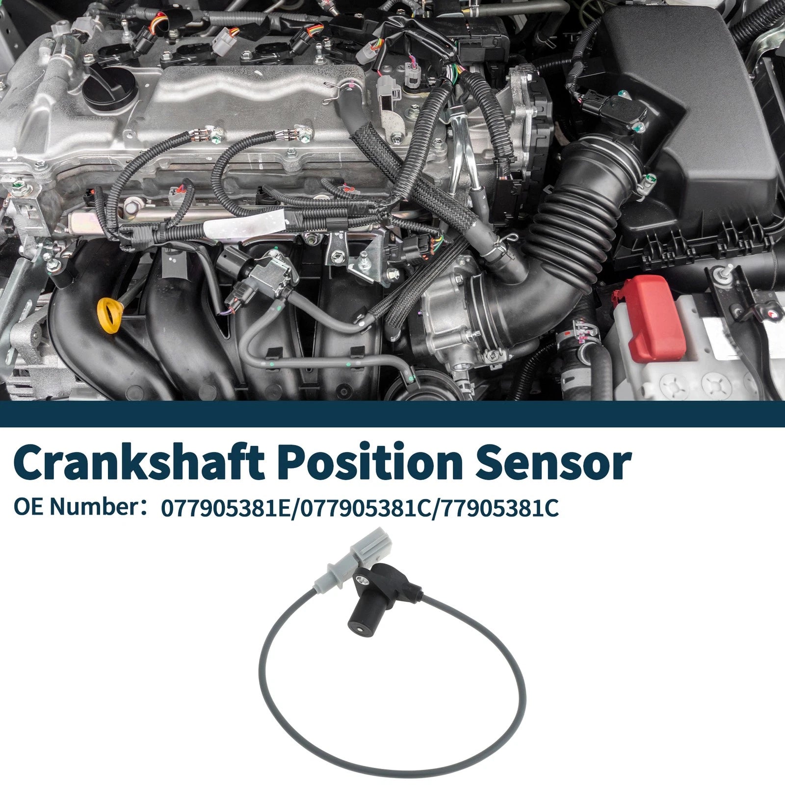 Crankshaft Position Sensor for Audi A8 (1997–1999) No. 077905381E