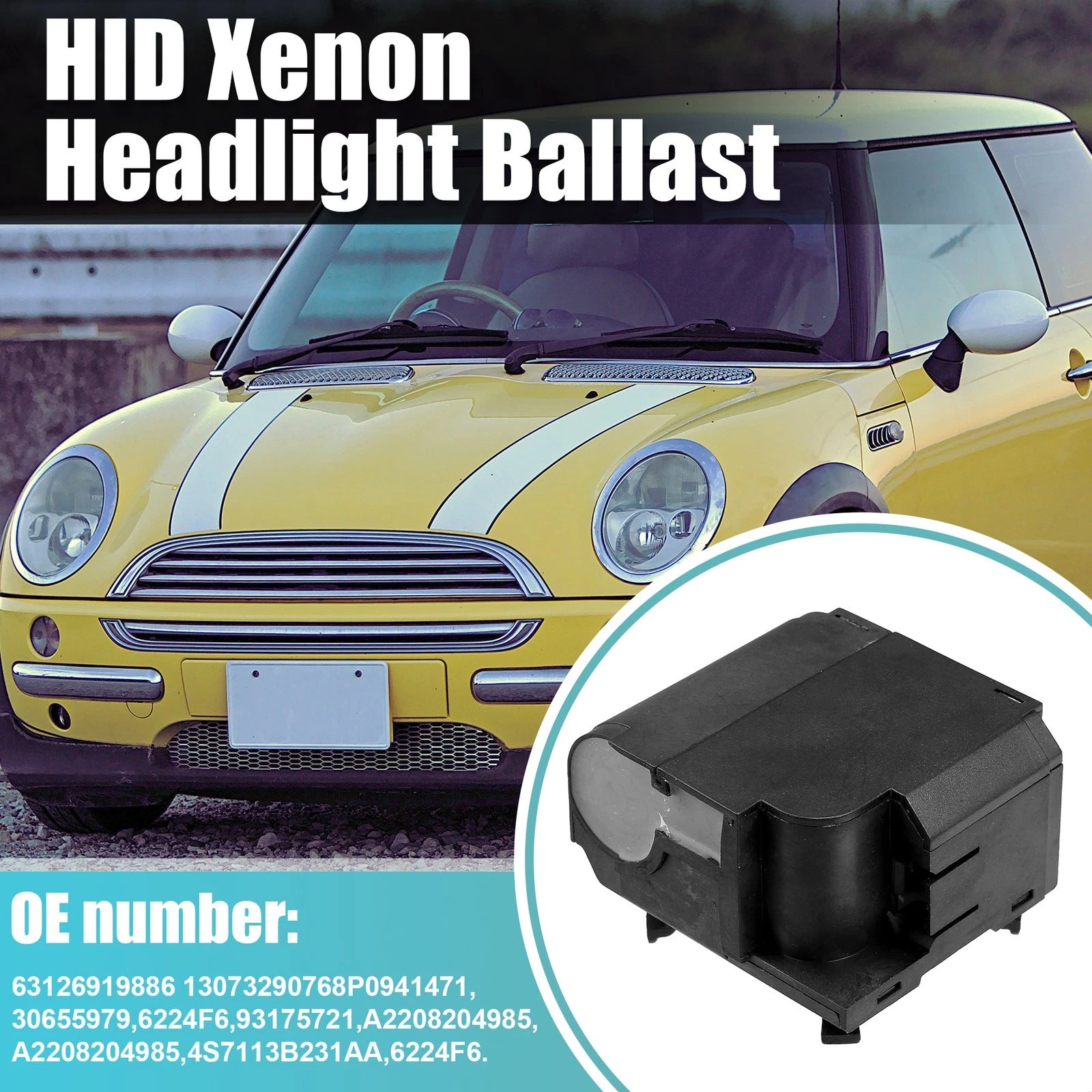 Xenon Headlight Igniter Bulb Holder 1307329076 for VW Golf GTi (2006–2009)