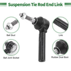 Set of 4 Front Suspension Kit Outer Tie Rod Ends Lower Ball Joint for Jeep Compass (2007–2023)