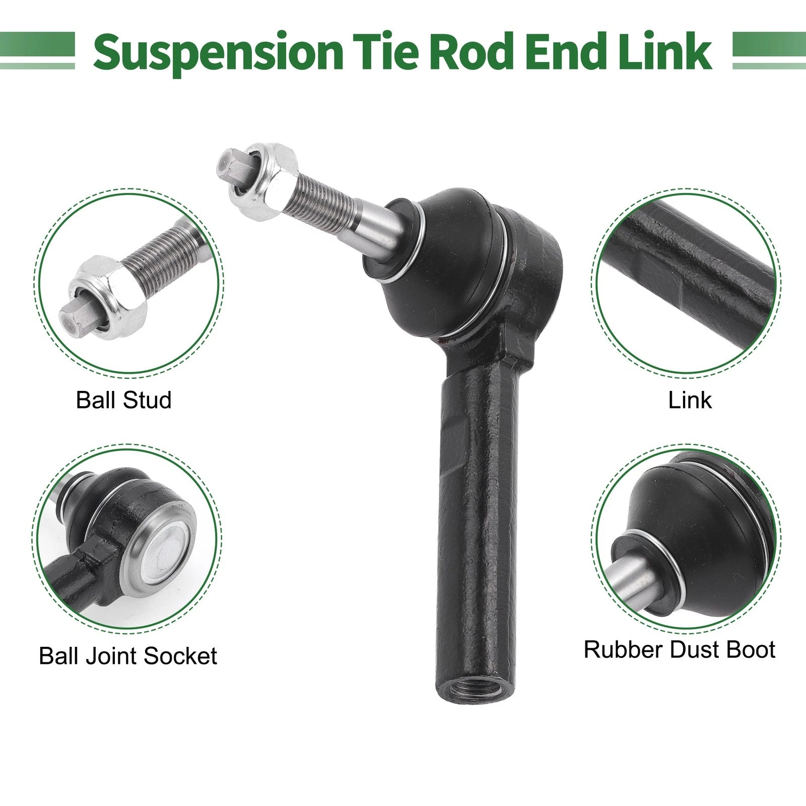 Set of 4 Front Suspension Kit Outer Tie Rod Ends Lower Ball Joint for Jeep Compass (2007–2023)