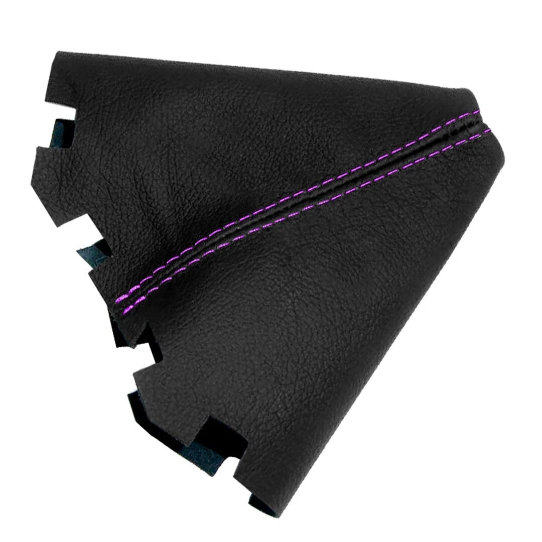 Leather Manual Shift Boot Cover for Hyundai Genesis Coupe (2010–2016) Purple Stitch