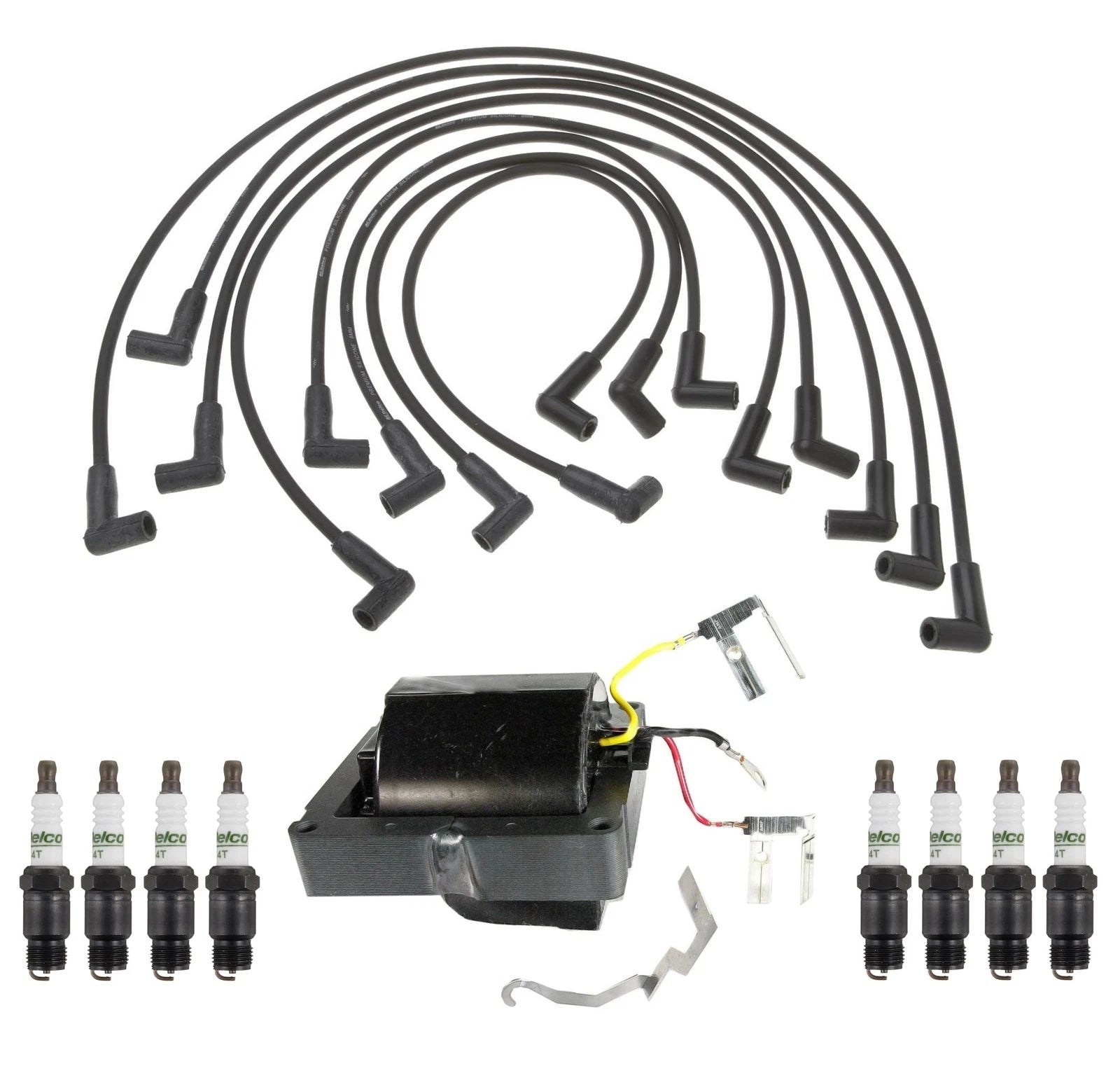 Ignition Wires Coil & 8 Spark Plugs Kit ACDelco for Chevrolet GMC V8