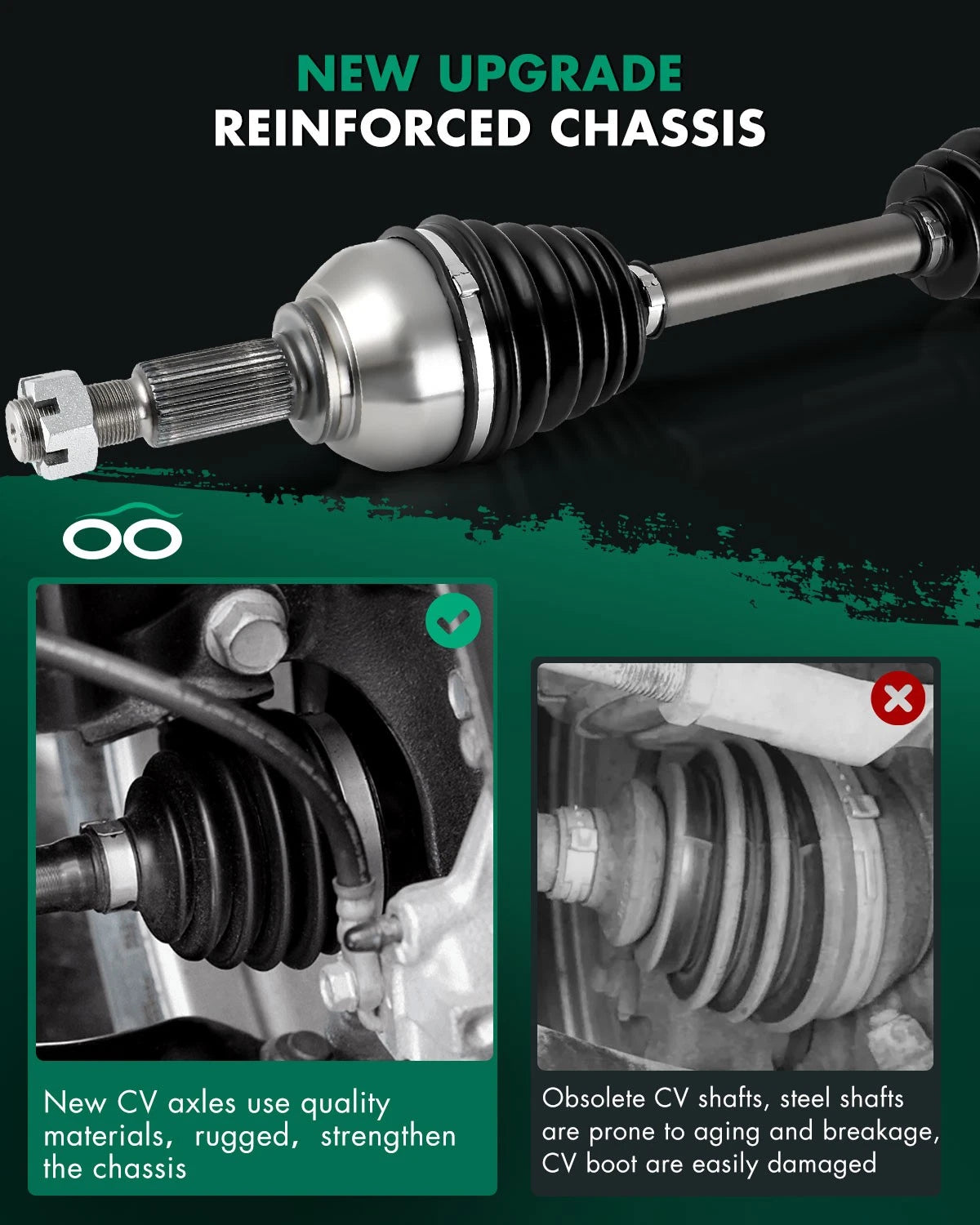 Front Left CV Axle Assembly for Nissan Maxima (2016–2019), Altima (2015–2018) 3.5L
