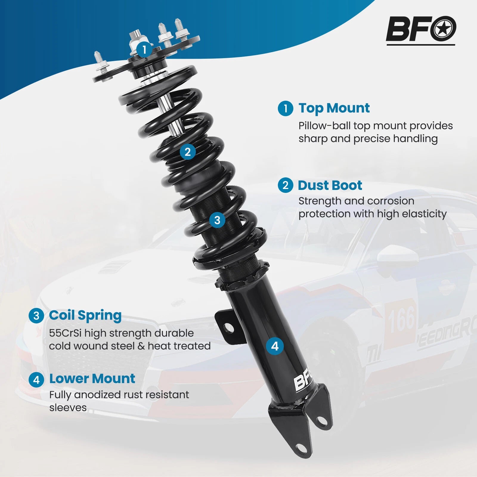 Coilovers for Dodge Charger SRT8 RWD (2006-2010)