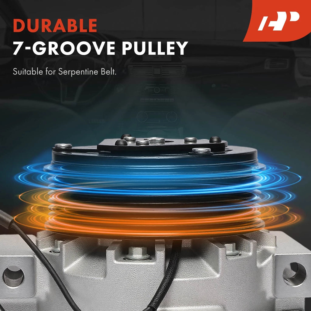 A/C Compressor with Clutch for Nissan Titan (2022–2024) 7 Groove Pulley
