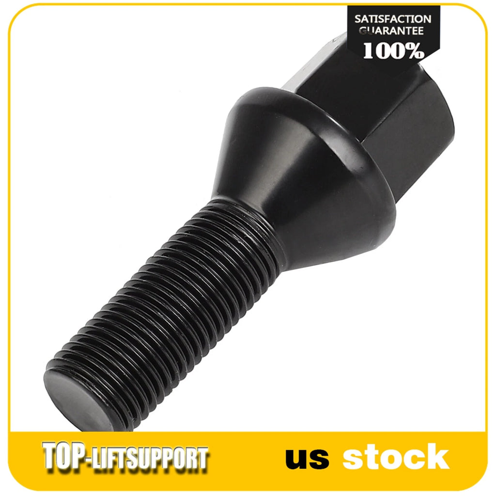 Set of 20 Black Wheel Lug Bolts for Chrysler 200, Dodge Dart, Jeep