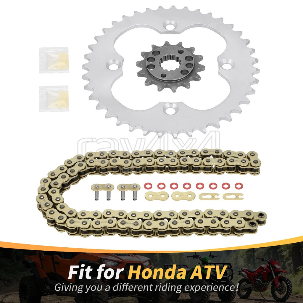Gold X-Ring Drive Chain & Sprocket for Honda TRX400EX (2005–2007) 06405-HP1-P00