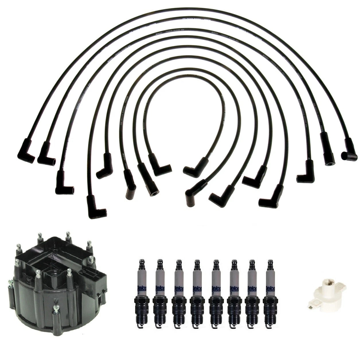 ACDelco Ignition Kit for Chevy Buick GMC - Rotor, Cap, Wires, Plugs