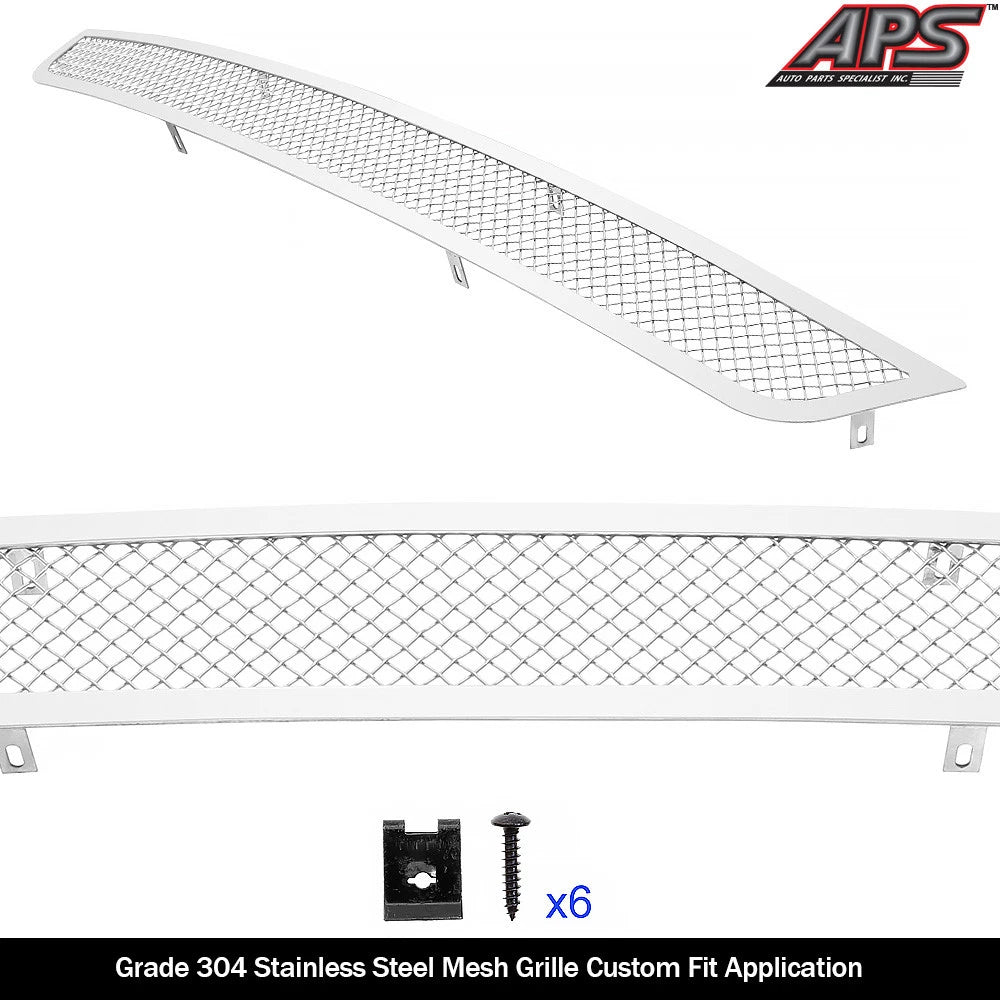 Stainless Chrome Mesh Grille Insert for Ford Mustang V8 GT (2015-2017)