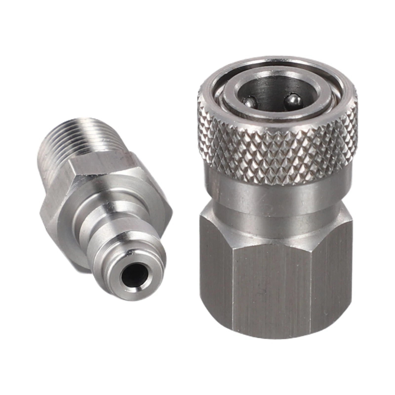 Set of 2 Quick Disconnect Male & Female Connectors for Air Pipe Maintenance