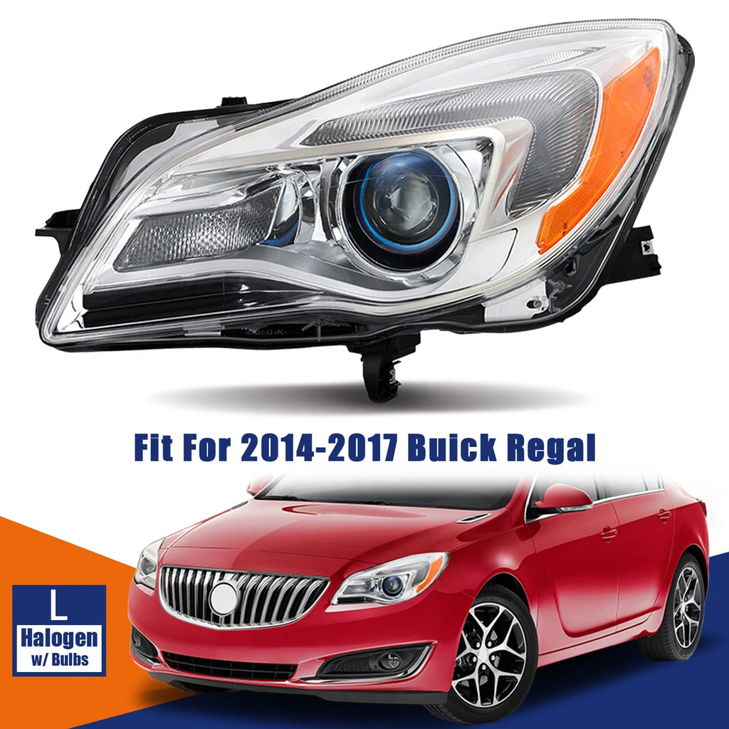 Halogen Headlight with Bulb Chrome for Buick Regal (2014–2017)