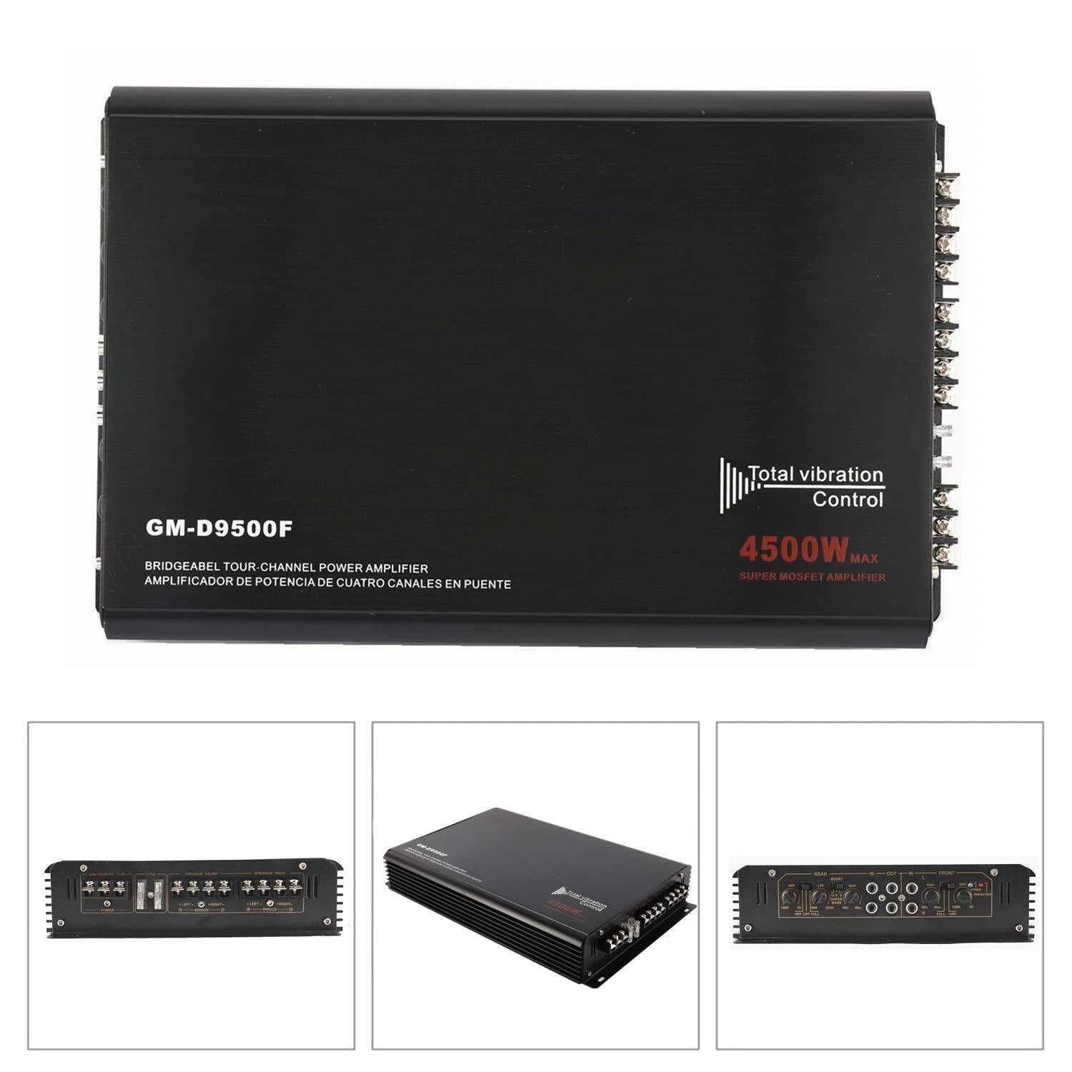 4-Channel 4500W Car Power Amplifier for Universal Vehicles