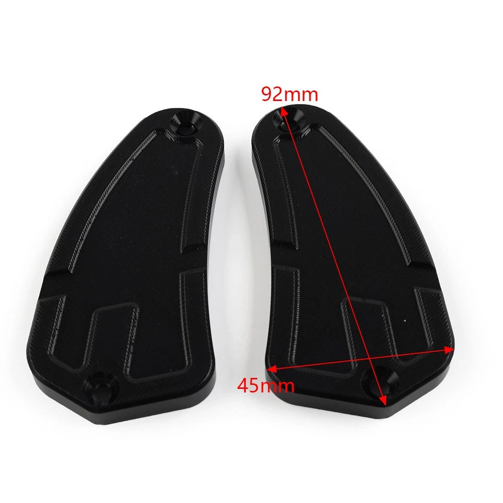 2X Front Brake Clutch Reservoir Cover Black for MV Agusta F4R F4 750 312 R 1000