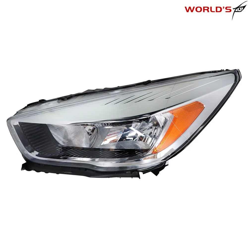 Headlight Assembly for Ford Escape (2017–2019) Halogen Chrome Left Side
