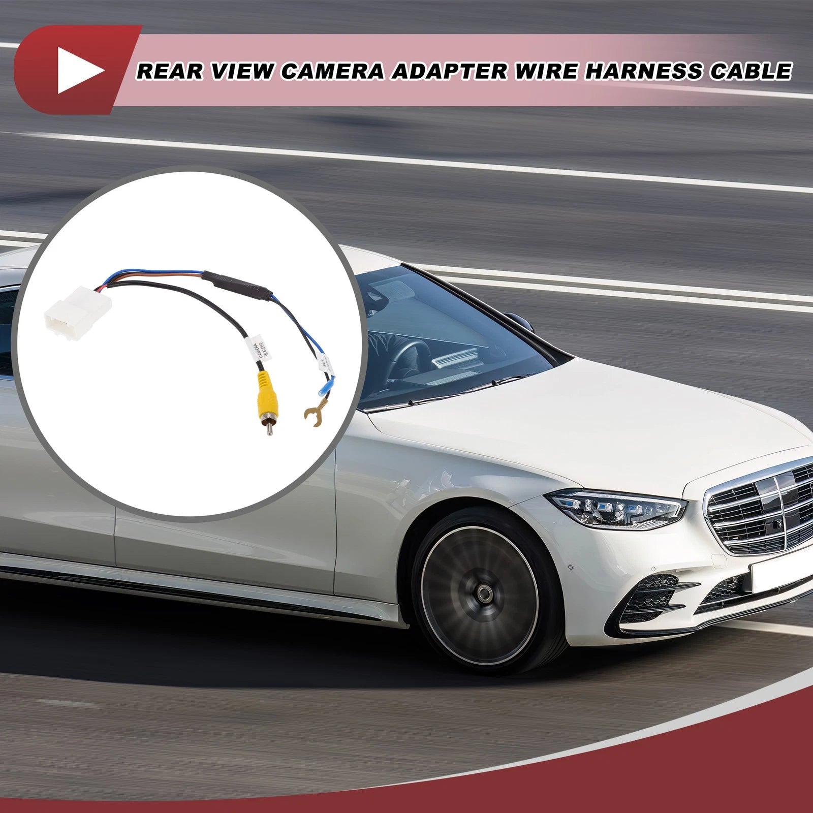 Rear View Camera Adapter Wire Harness Cable for Hyundai Kia (1 Pcs) RCA 5 Pin