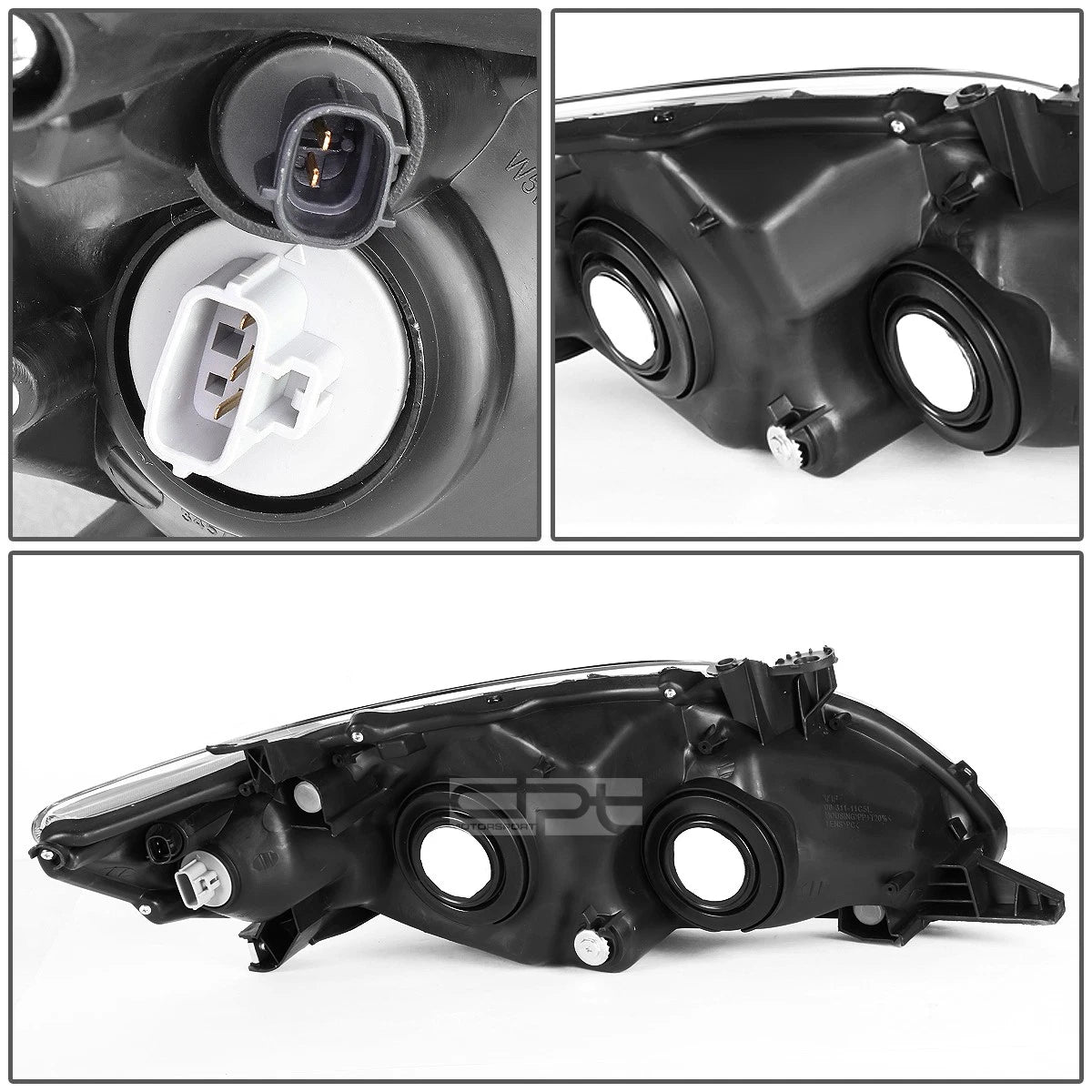 Pair of Chrome Housing Amber Corner Headlights for Toyota Corolla (2011–2013)