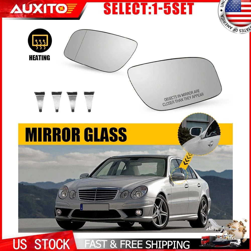 Heated Mirror Glass for Mercedes-Benz E-Class W211 (2007–2009) 2X