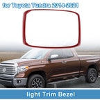 Rear Row Headlight Trim Bezel for Toyota Tundra (2014–2021) Red