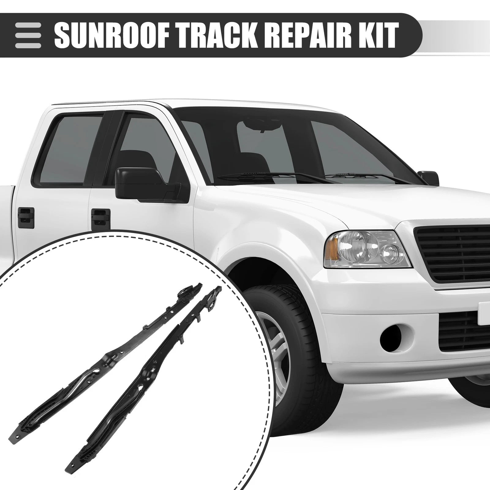 Sunroof Track Guide Rails Assembly Repair Kit for Ford F150 F250 (2015–2023) FL3Z1651071A