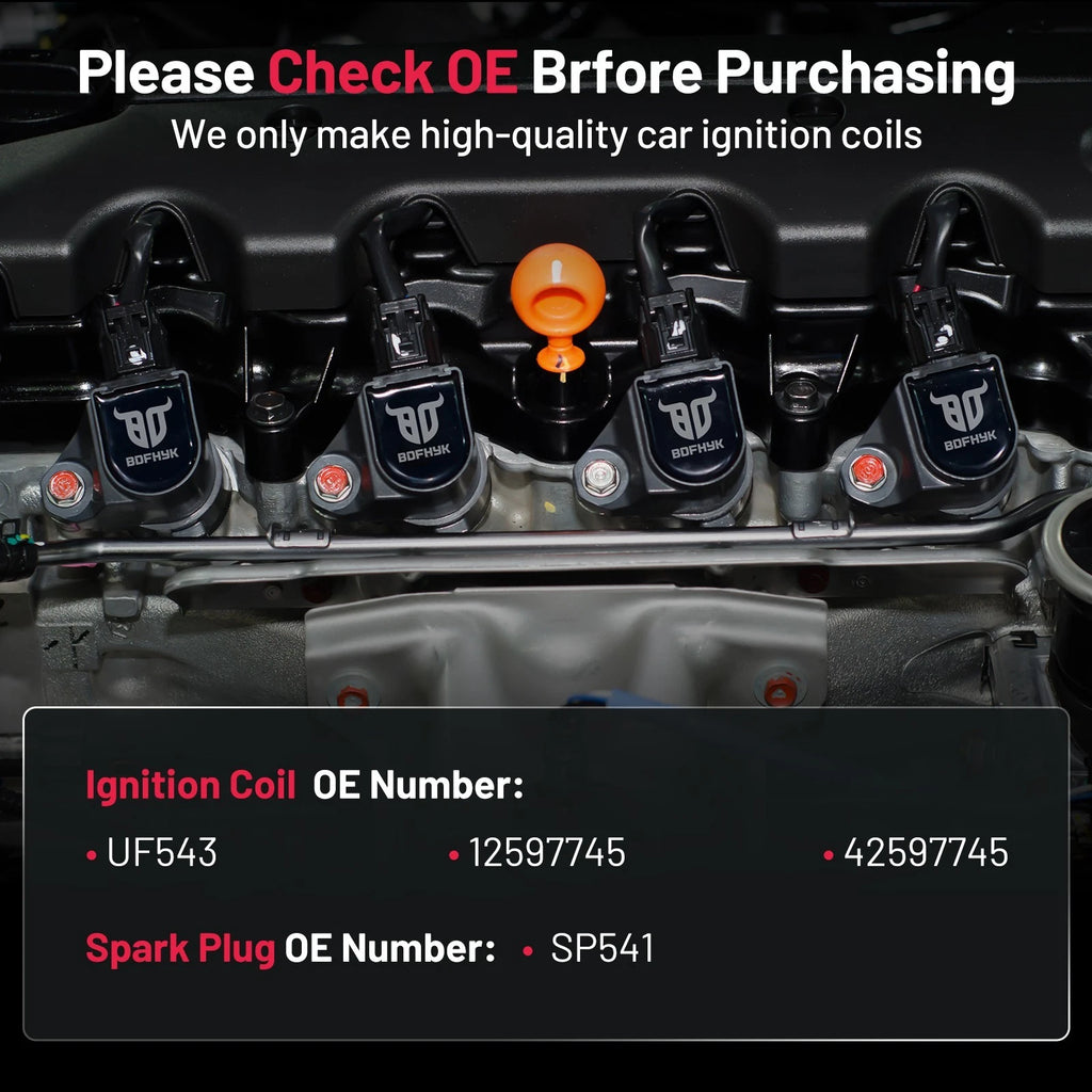 Set of 3 Ignition Coils & Iridium Spark Plugs for Smart Fortwo (2008–2015)