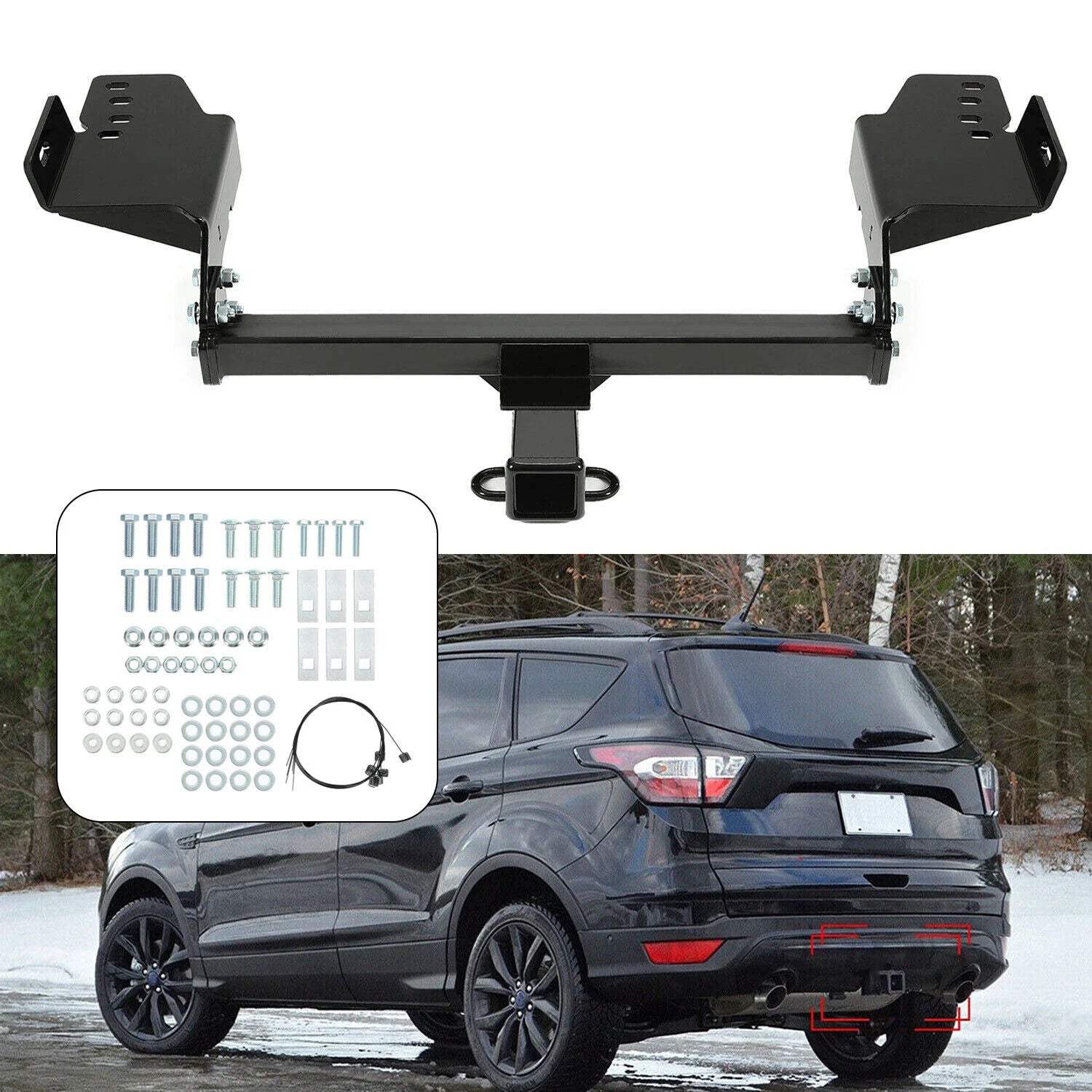 Class 3 Trailer Hitch Receiver for Ford Escape (2013–2019) 2"