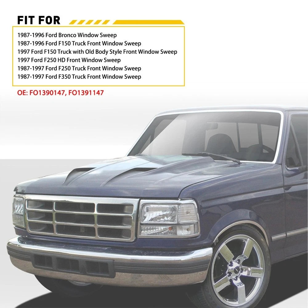Set of 4 Weatherstrip Window Sweep Felt Trim Seal for Ford F250 F350 (1987–1997)